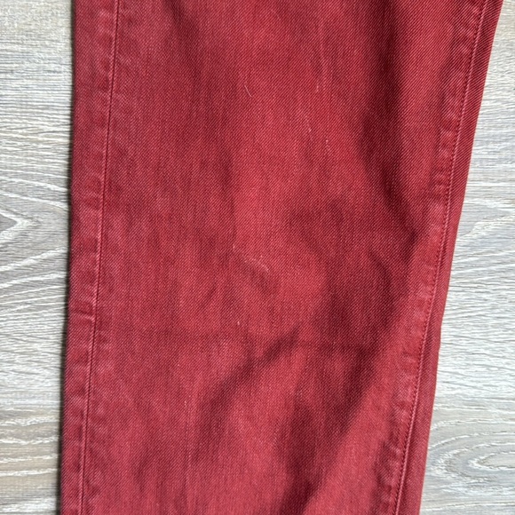 veronica beard blake classic straight high rise in red oxblood - Picture 14 of 14